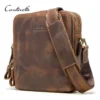 Sacoche en cuir véritable pour hommes, sac à bandoulière Vintage