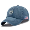 Casquette de Baseball avec lettres brodées en Jean