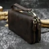 Portefeuille en cuir à double ou simple fermeture éclair
