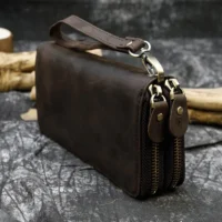 Luufan-Long-sac-main-en-cuir-de-cheval-vintage-pour-hommes-et-femmes-portefeuilles-double-fermeture