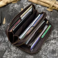 Luufan-Long-sac-main-en-cuir-de-cheval-vintage-pour-hommes-et-femmes-portefeuilles-double-fermeture-5
