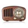 Radio FM Vintage rétro en bois de noyer