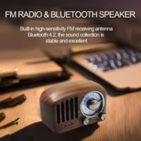 Radio-FM-Vintage-r-tro-en-bois-de-noyer-avec-carte-TF-am-lior-e-de-3