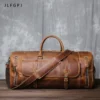 Sac de voyage rétro en cuir