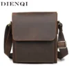 Sac vintage en cuir à bandoulière