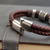 Bracelet-Multicouche-en-Cuir-group-Marron-Vintage-pour-Homme-Bijoux-en-Acier-Inoxydable-avec-Perles-en-1