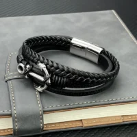 Bracelet-en-cuir-multicouche-en-acier-inoxydable-pour-hommes-bracelets-fermoir-magn-tique-breloque-croix-bijoux-1