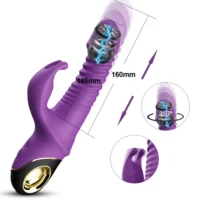G-Spot-Rabbit-Vibromasseur-pour-Femme-Rotation-T-lescopique-existent-paisseur-du-Clitoris-Jaune-de-Masturbation
