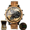Montre-bracelet à quartz en bois